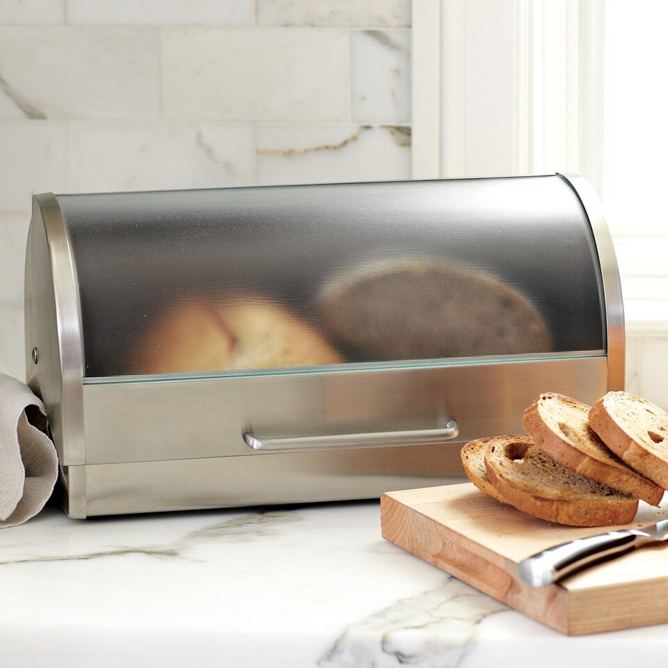 home it stainless steel bread box